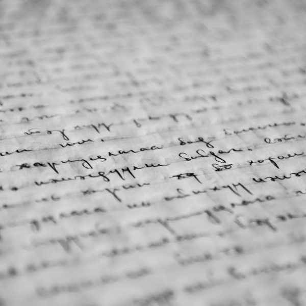 Black handwriting on a white page.